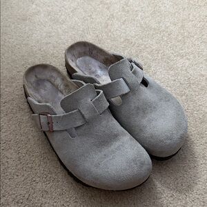 Birkenstock Boston Suede Clogs